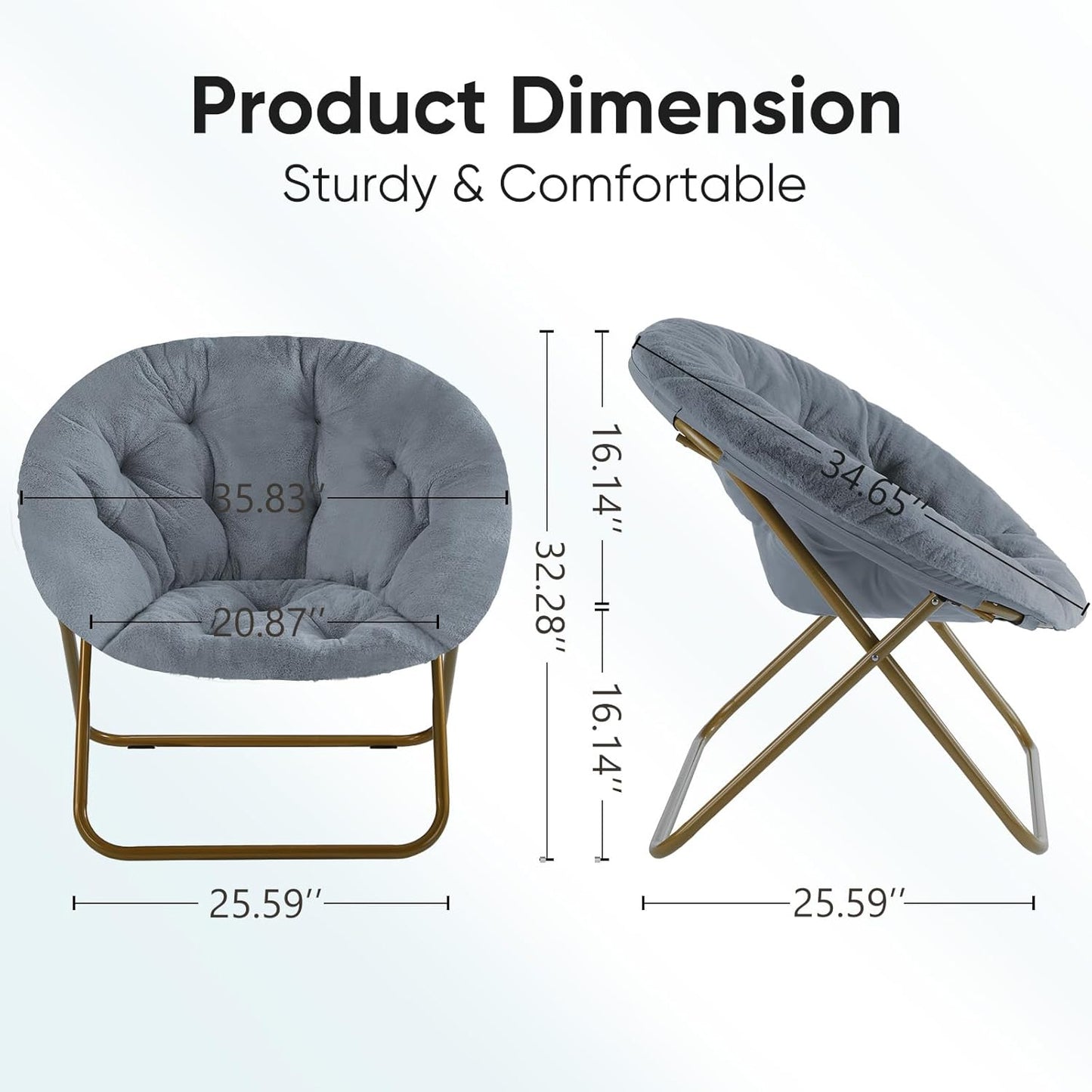 Comfy Saucer Chairs Cozy Faux Fur Soft