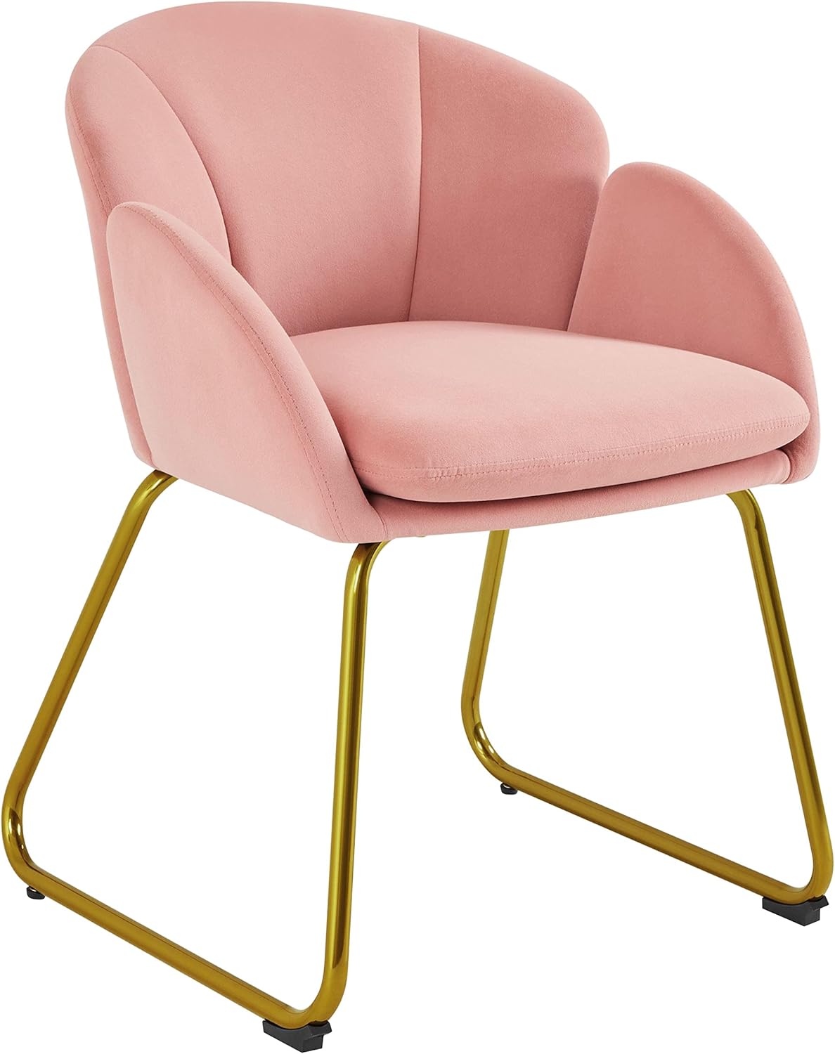 Flower Shape Velvet Vanity Chair