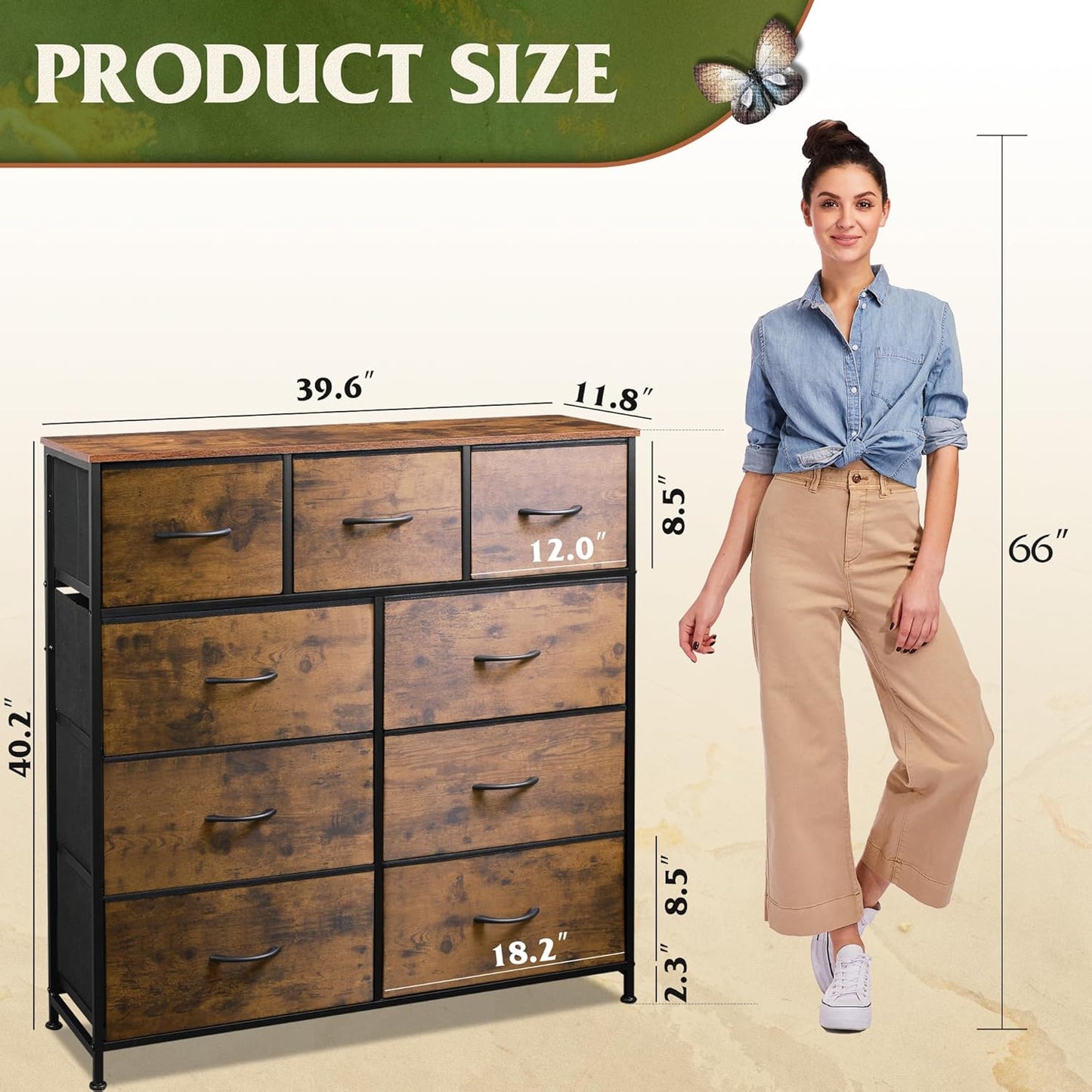 9-Drawer Storage Tower