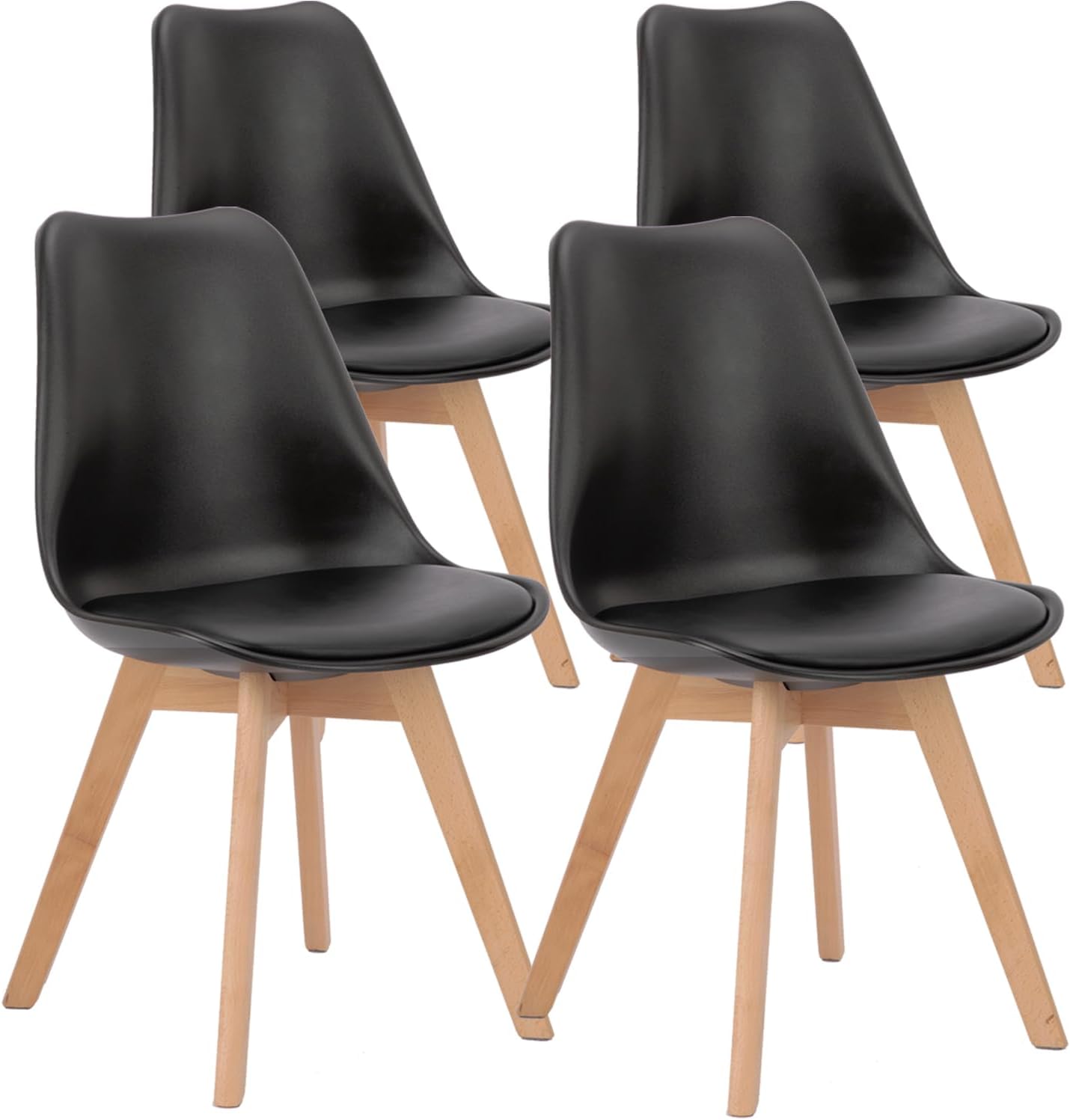 Dining Chairs Set of 4 Mid-Century