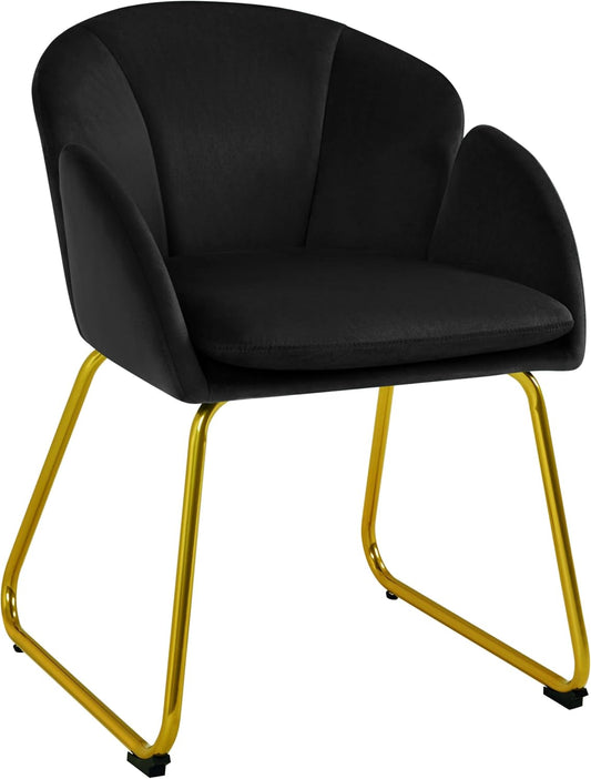 Flower Shape Velvet Vanity Chair
